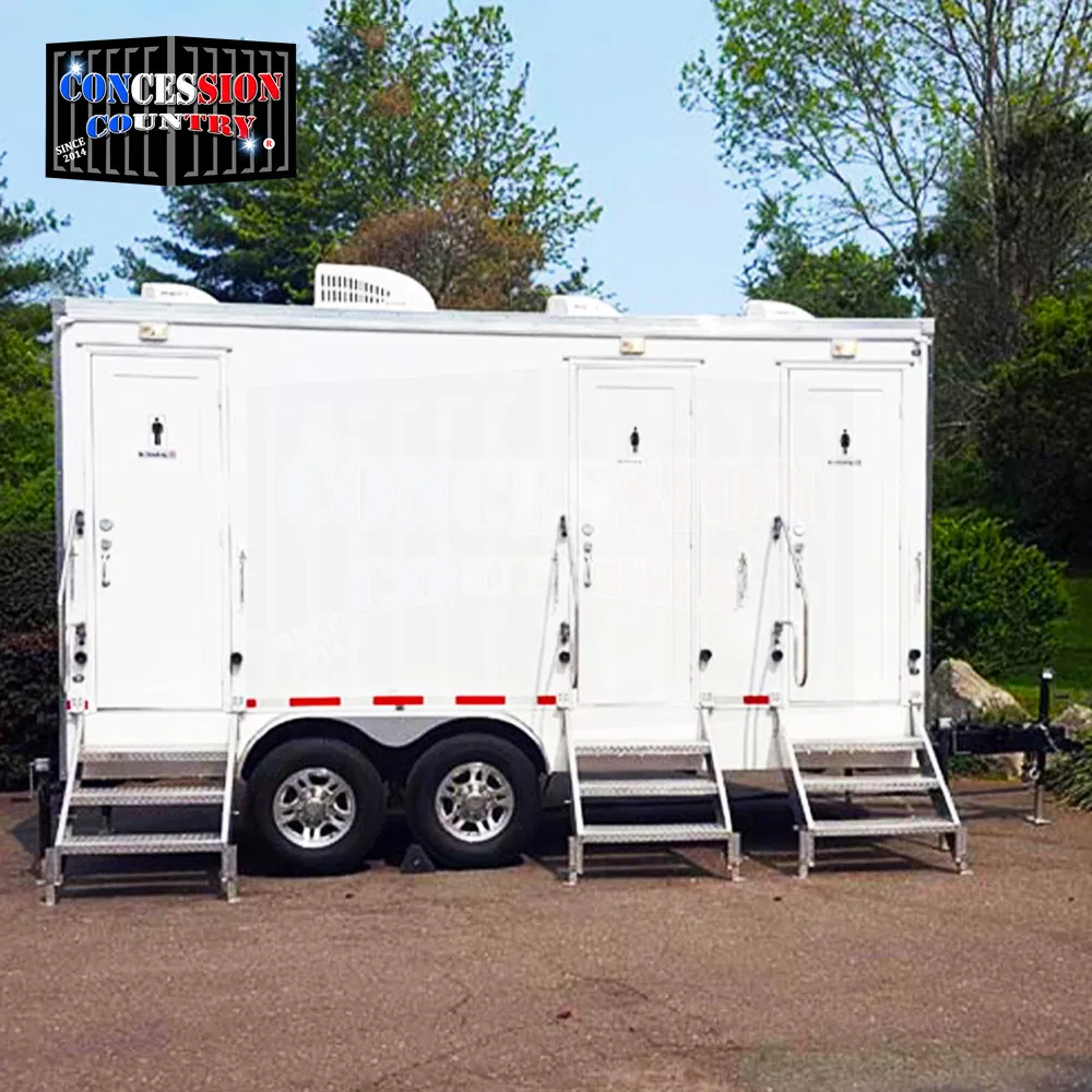 Portable Toilet Mobile Restroom Mobile Trailer Outdoor Portable Luxury Bathroom Trailer