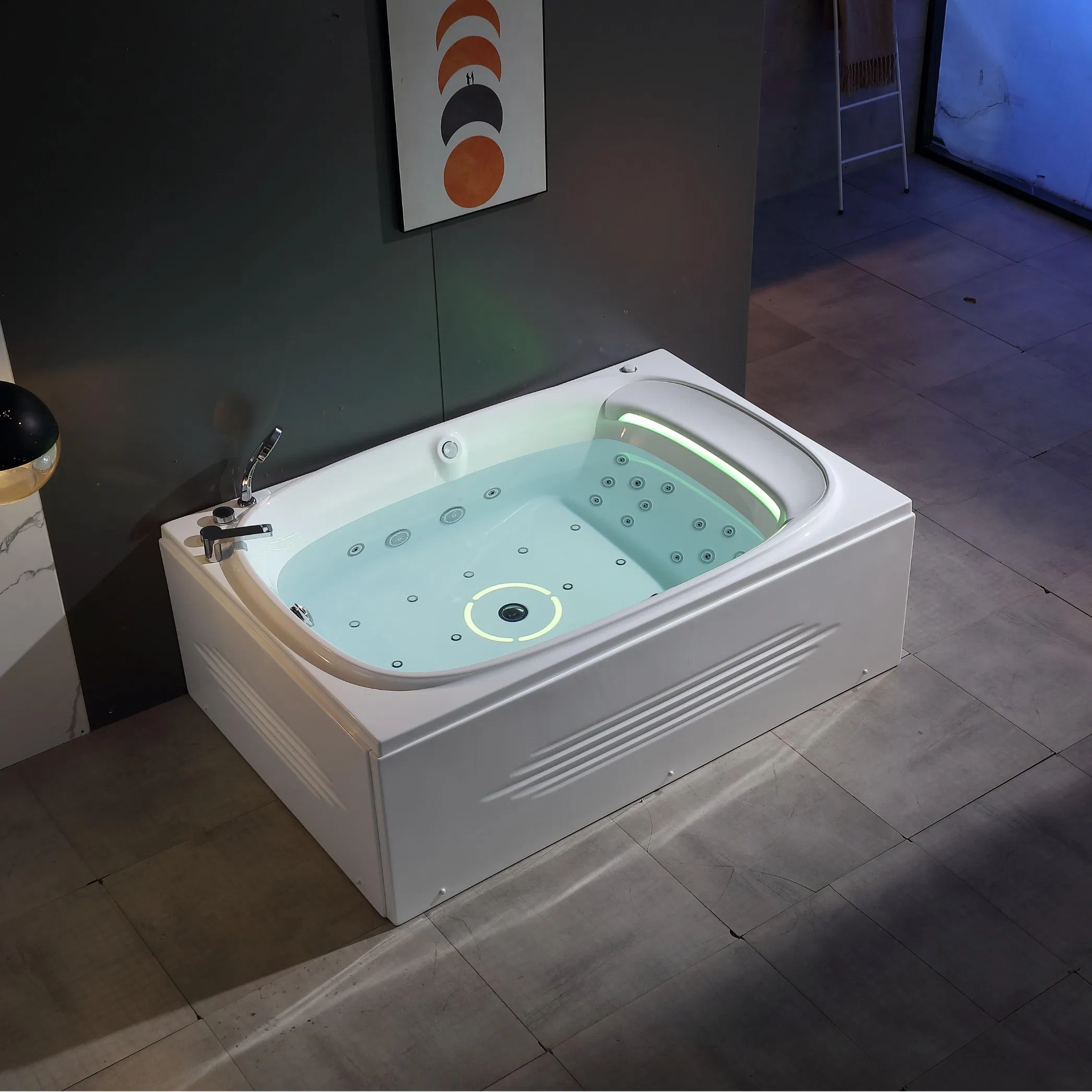 New Design Stylish Customized Acrylic Adult SPA Hot Tub with Bubble&Faucet