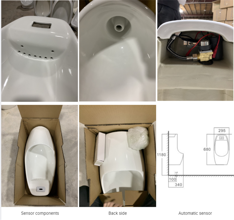 Bathroom Sanitary Ware Hand Flush White One Piece Wc Ceramic Wall Hung Urinals