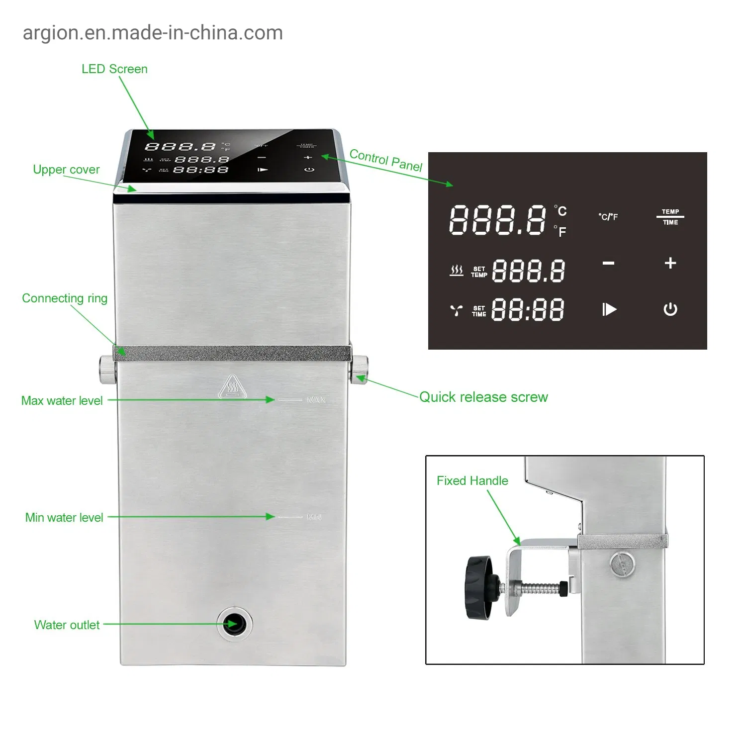 Kitchen Equipment Stick Circulator Steak Sous Vide Cooking Machine with WiFi Control