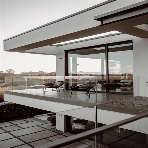 Modern Premium Aluminum U Channel Clamp Glass Balustrade Railing Design