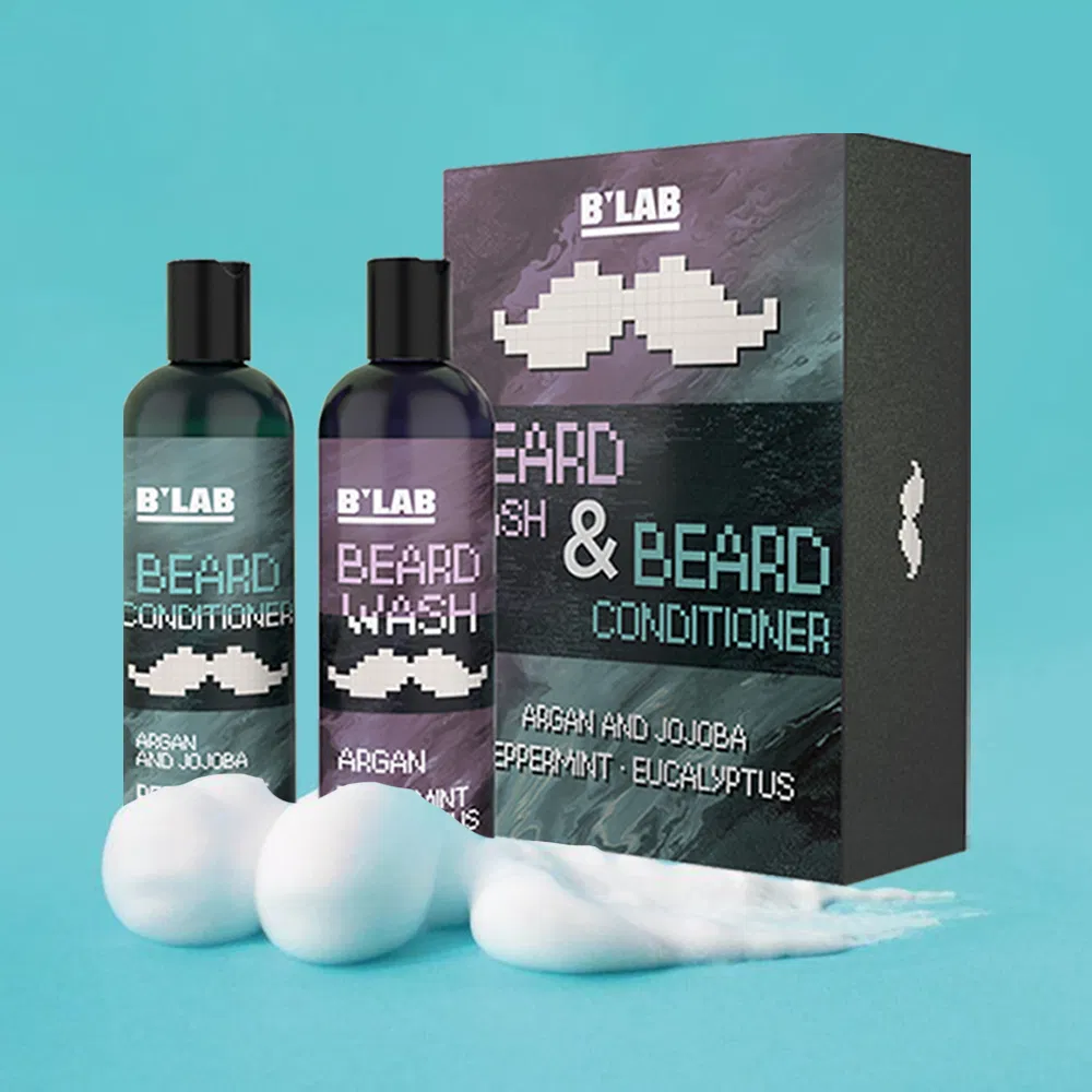 New Design Custom Logo Beard Care Wash Beard Shampoo and Conditioner