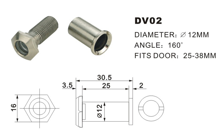 Zinc Alloy Eye Viewer Door Viewer High Quality Huazhu