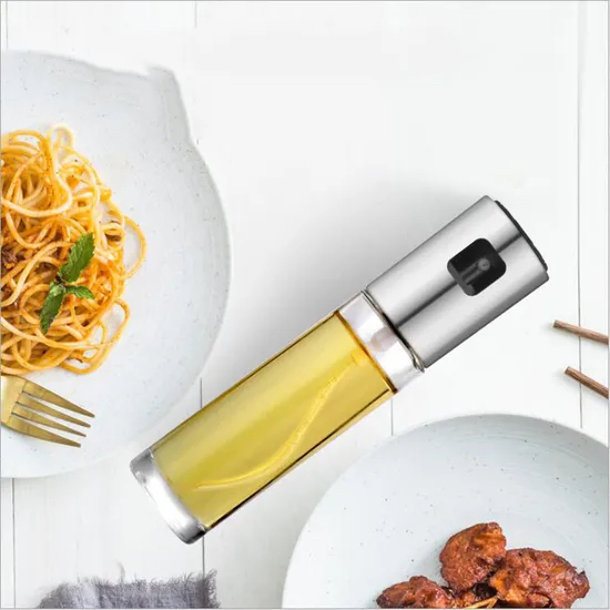 304 100ml Stainless Steel Food-Grade Glass Oil Sprayer Bottle Dispenser Kw002_2