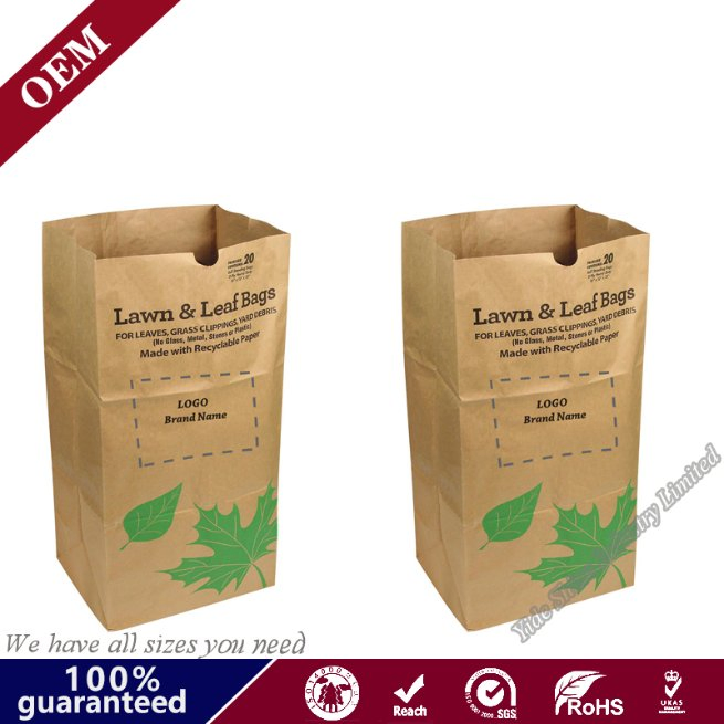 Moisture Proof Bio-Degradable Lawn Garden Waste Paper Bag