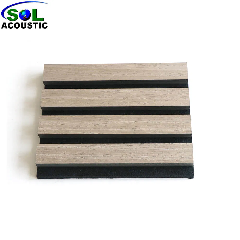 Sol Acoustic Wall Covering Wood Veneer Felt Acoustic Panel CE Approved