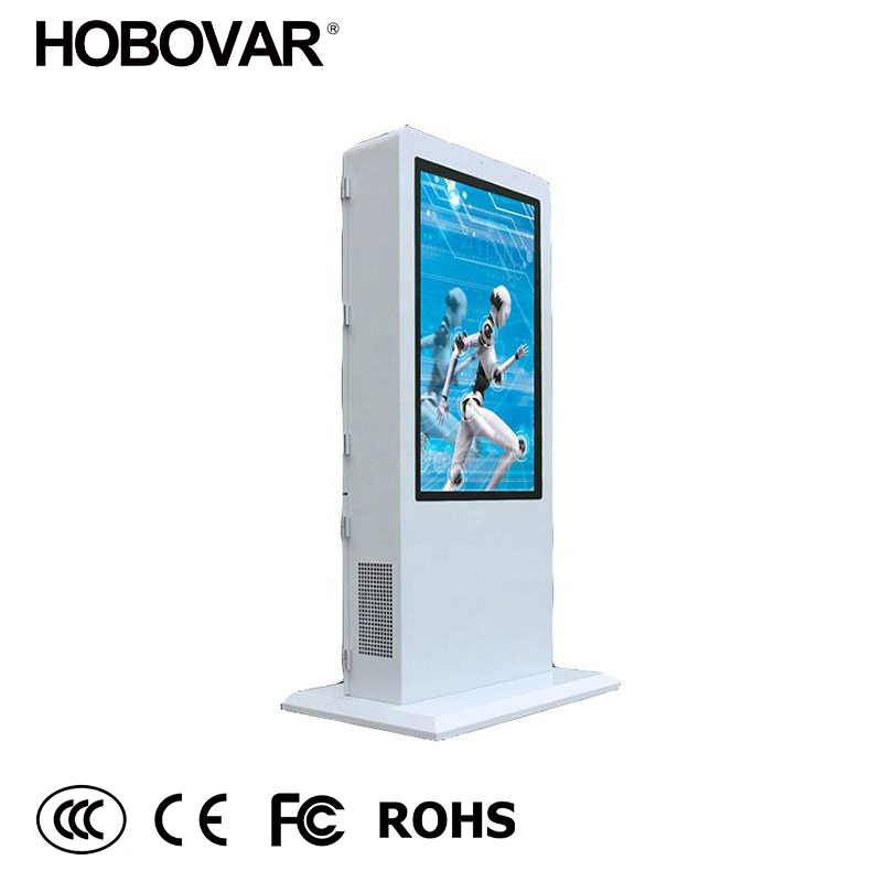 Rainproof Advertising Display Floor Stand Exterior Digital LCD Totem