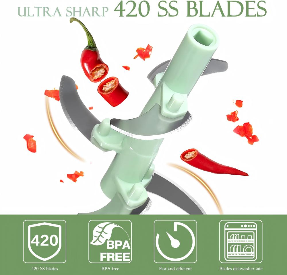 Ручной измельчитель овощей и лука без шнура