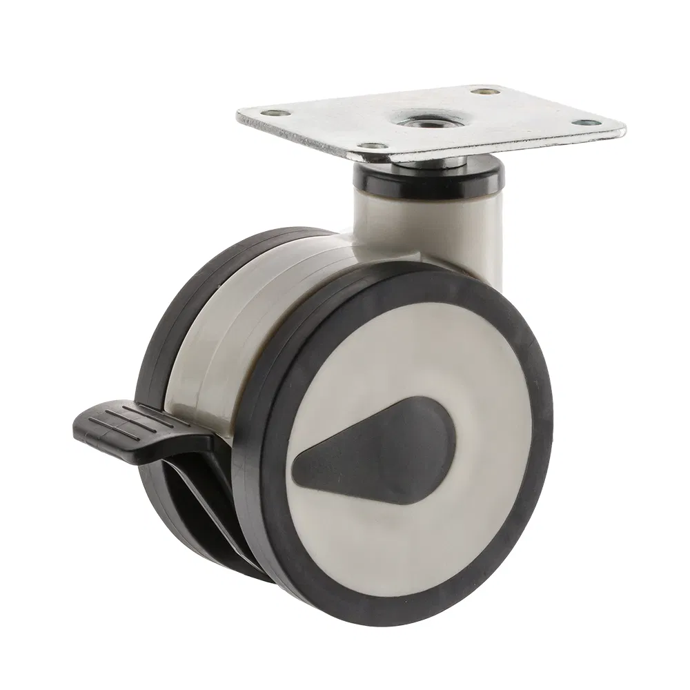 All Plastic Twin Wheel Medical Casters