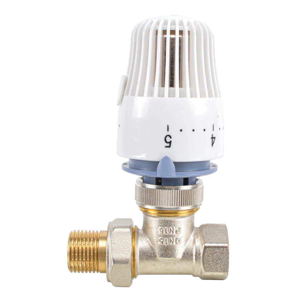 Bsp Thread Adjustable House Heating Forged Brass Thermostatic Radiator Valve