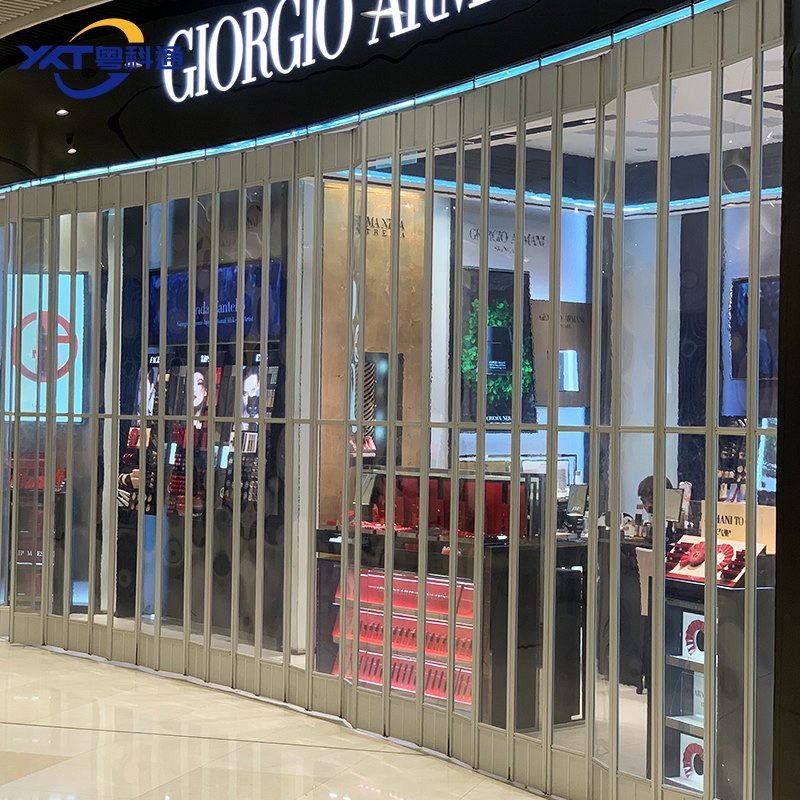 Factory Price Aluminum Alloy Crystal Transparent Polycarbonate Shop Store Sliding Door