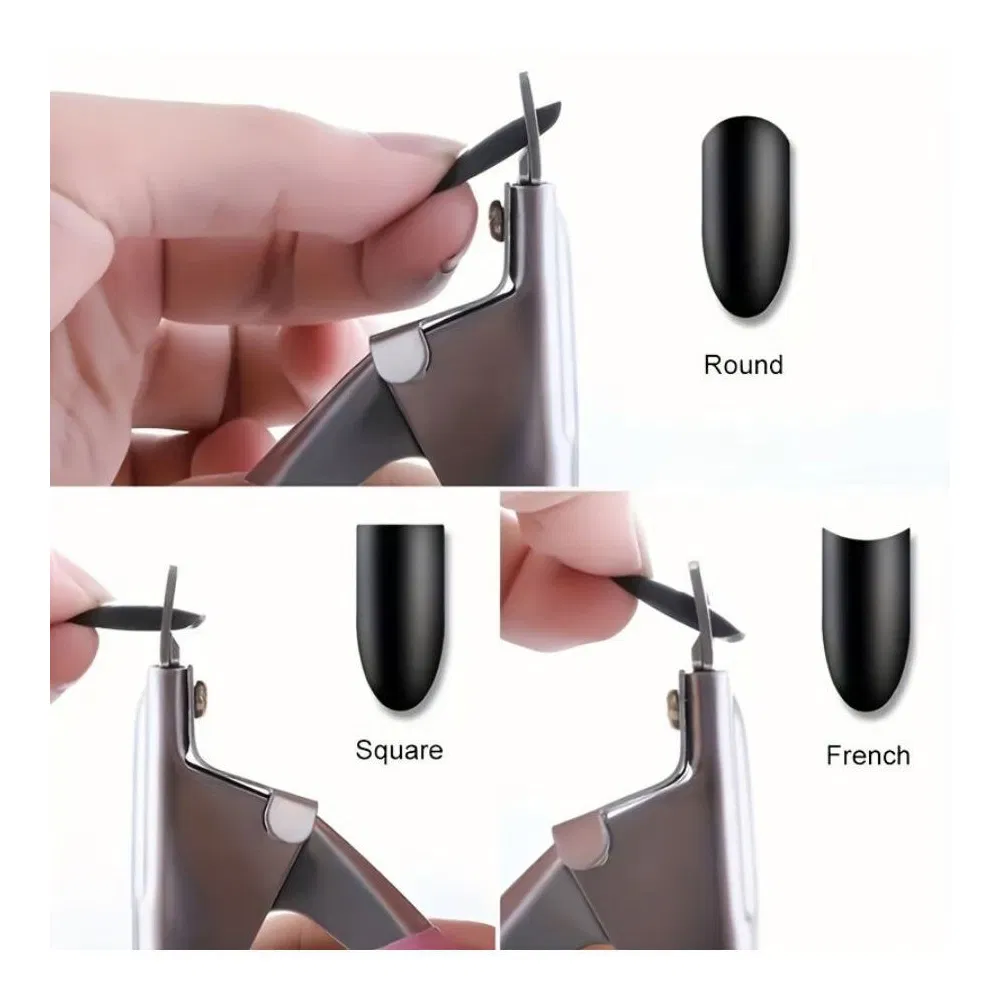 Multifunctional Manicure Scissors Cuticle Nipper Nail Cutter Type U Shape French Nails Art Clipper Supplies