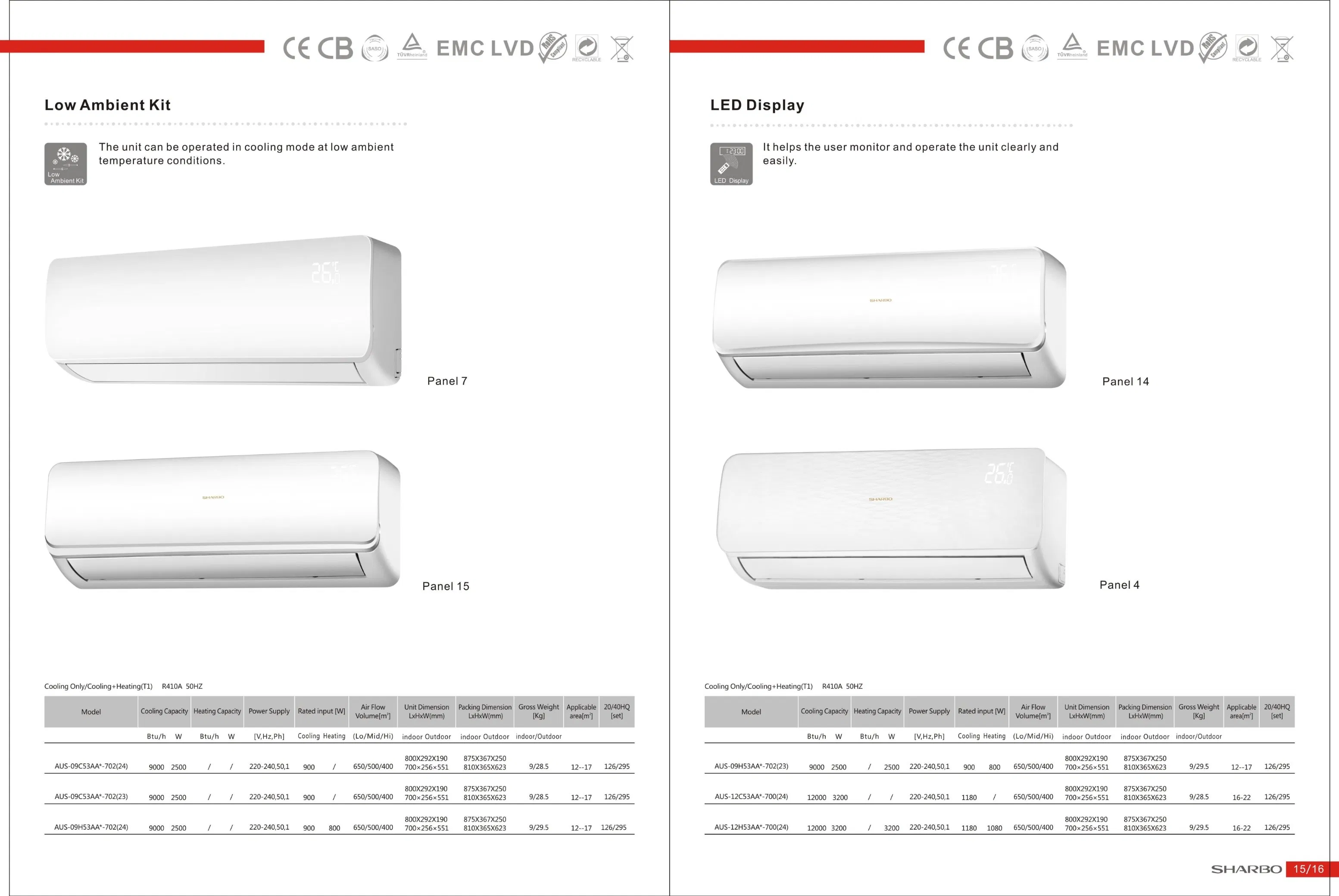 Split Sleep Wall Mounted Self-Cleaning Hot and Cold Air Conditioner