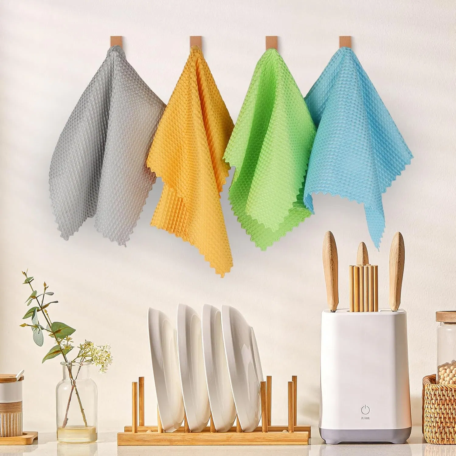 Microfiber Lint Free Rags Glass Window Cleaning Cloths Scratch Free Polishing Cloths