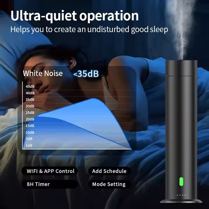 2026 ODM WiFi APP Smart Timing Automatic Waterless Aromatherapy Essential Oil Diffuser