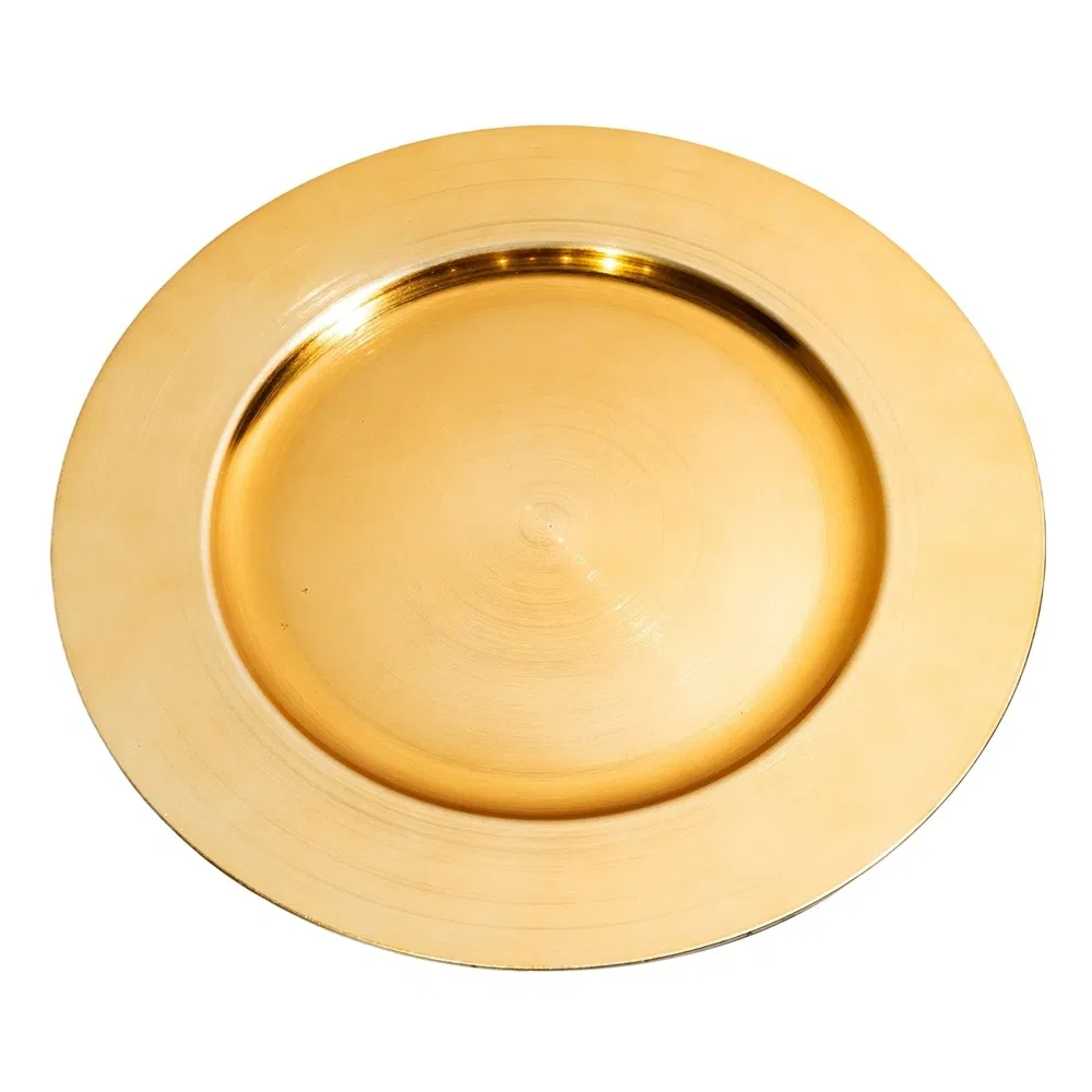 Elegant Design Plastic Disposable PP Material Couture Charger Plate for Banquet Decor
