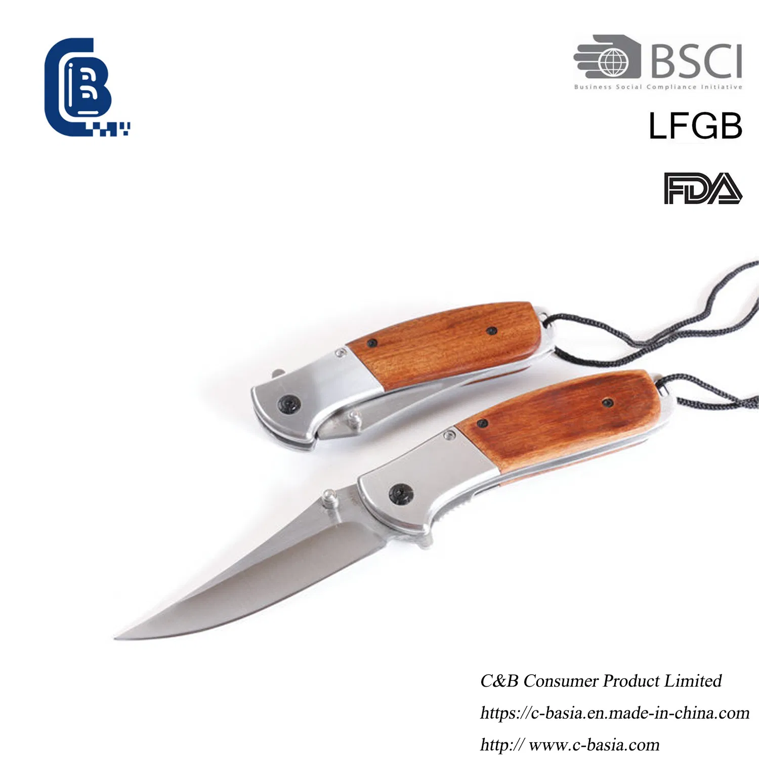 5 Inch Heavy-Duty Folding Tactical Knife - Titanium-Plated Grey Pocket Survival Cutter