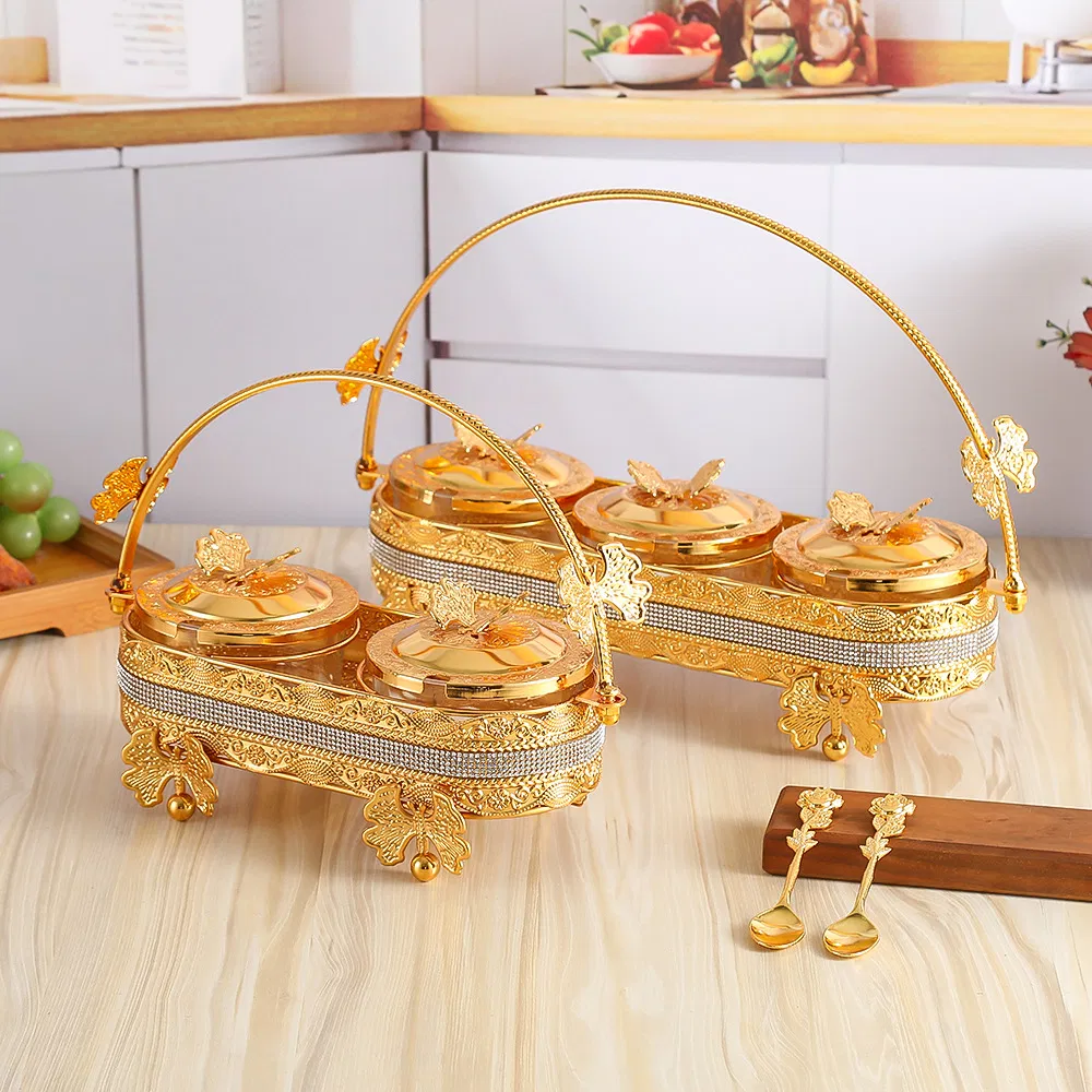 Kitchen Equipment Golden Nordic Fruit Storage for Home Living Room Tray