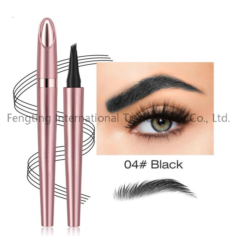 OEM Wholesale Long Lasting Waterproof Sweat-Proof Mineral Liquid Eyebrow Pencil Wild Four-Fork Design Neutral Eyebrow Enhancer