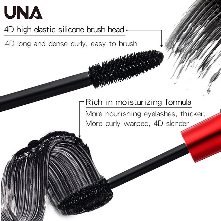 Natural Lengthening Eye Black Gel Smooth Waterproof and Non Smudging Thick Long Curly with Makeup Mirror