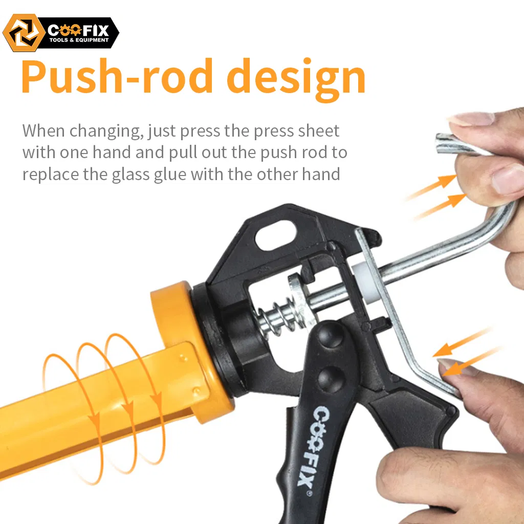 Heavy Duty 11-Inch Skeleton Caulking Gun for Construction Projects