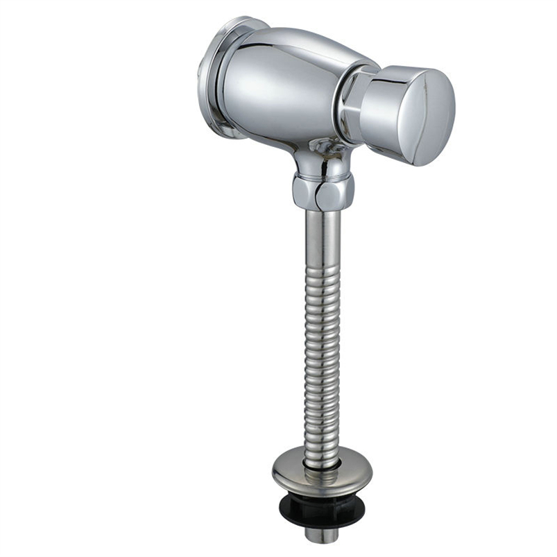 Modern Brass Manual Time Delay Urinal Flush Valve: Push Button, Copper Material, Polished Finish