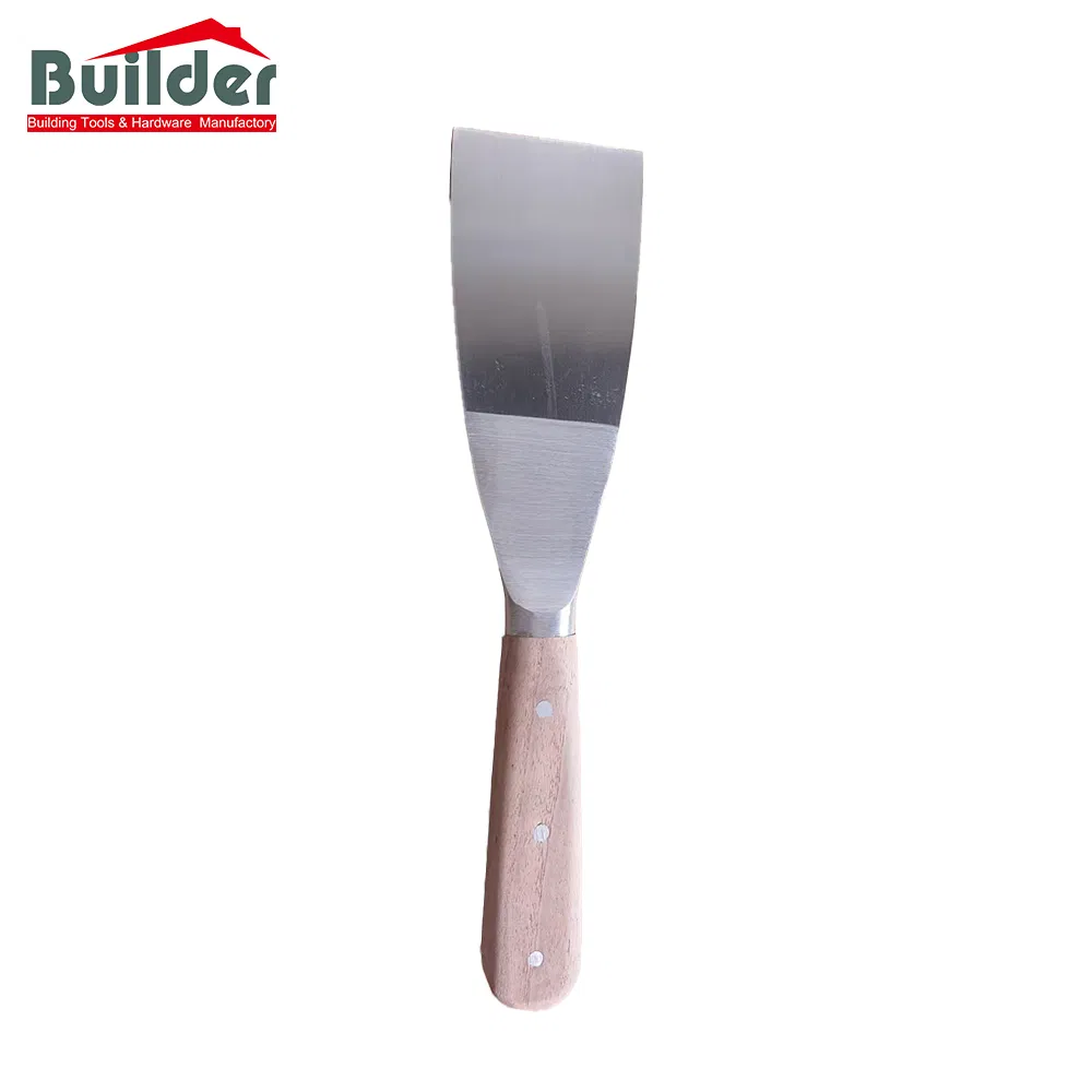 Stainless Steel Metal Wallpaper Scraper Paint Filing Knife Putty Knife with Wooden Handle