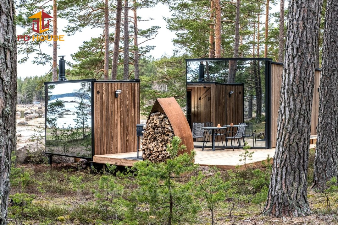 Luxury Mirror House Modular Glamping Pod Tiny House