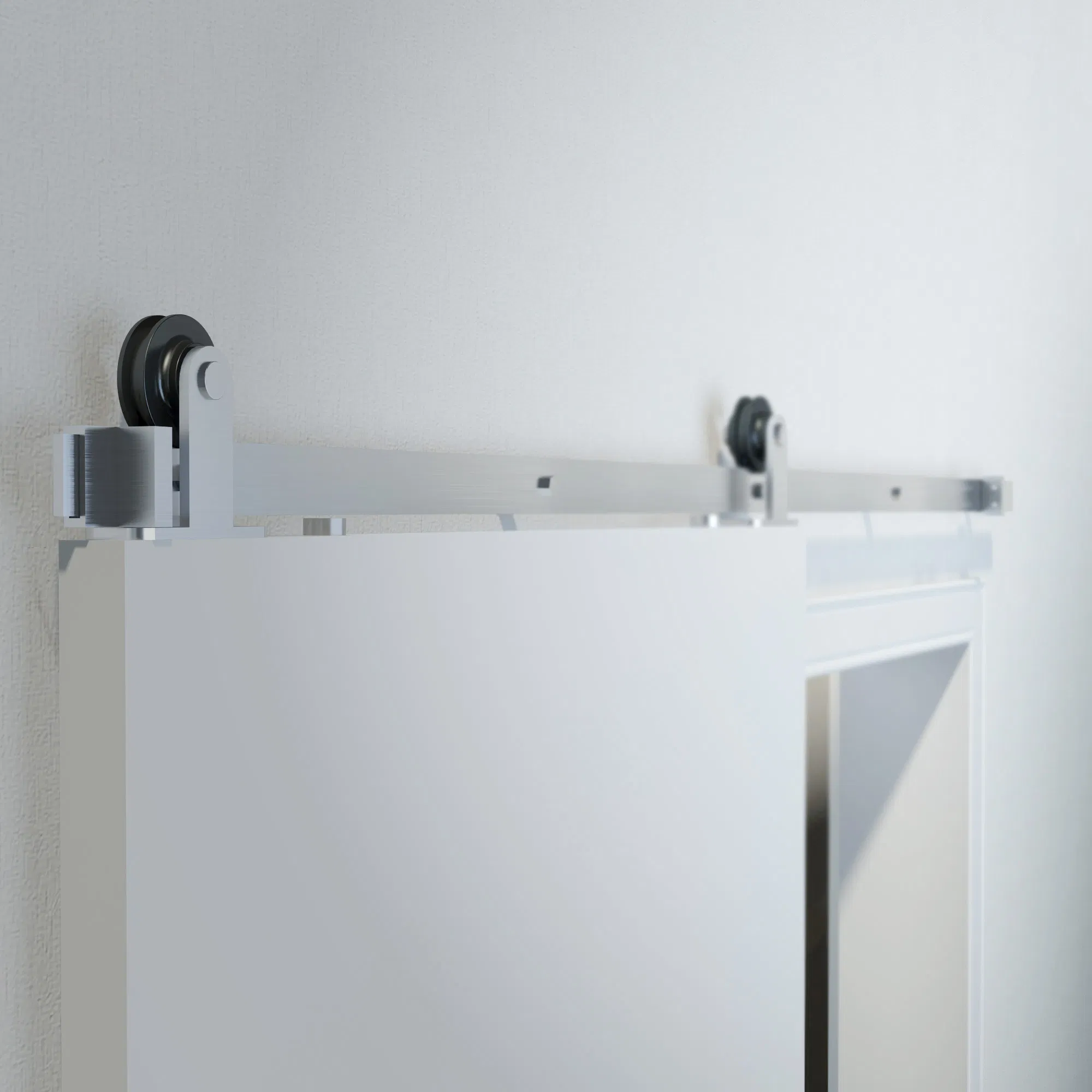 T Shape Simple Assembly British Barn Door with Sliding Door Hardware Kit for Solid Wood Sliding Door Double Surfaces