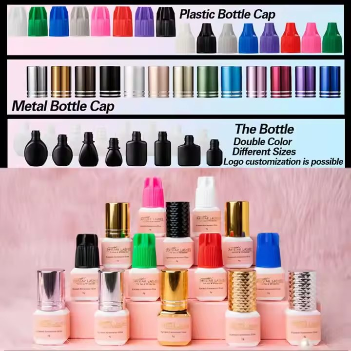 High Quality Waterproof Extension Eyelash Glue 0.3 0.5 1s Adhesive Low Humidity 7-8 Weeks Long Lasting Super Private Label Free