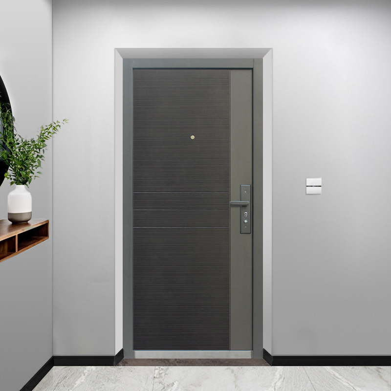 Elegant 304 Stainless Steel Black Glass Shower Door for Modern Bathrooms