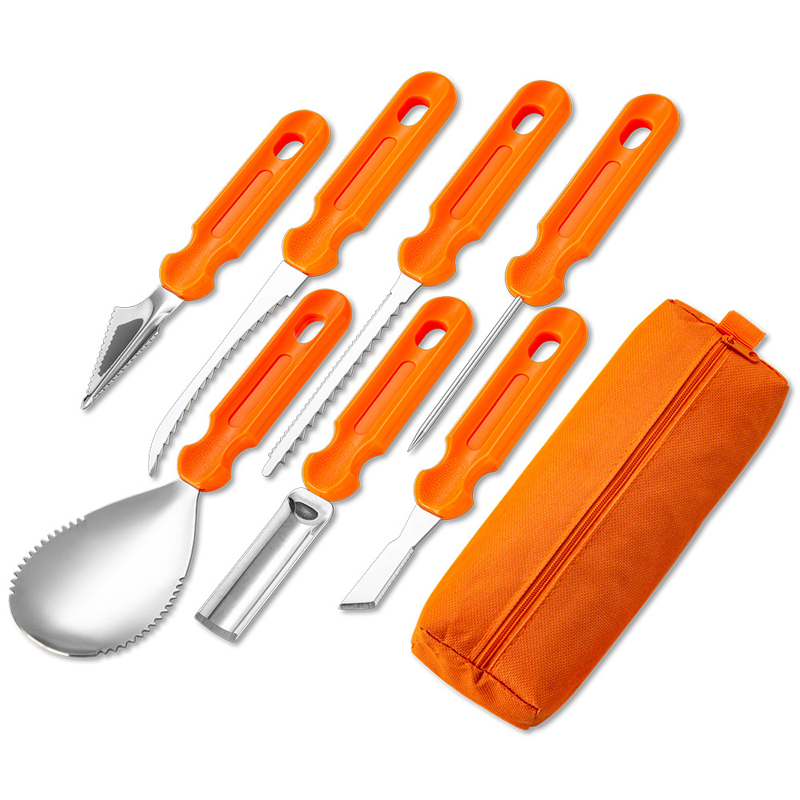 7PCS Halloween Pumpkin Carving Knife Set Pumpkin Lantern DIY Carving Tools
