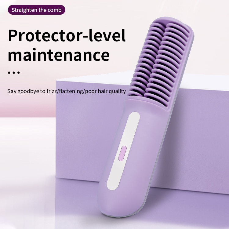 Hair Straightening Comb Professional Luxury Mini Electric Hair Straightener Comb