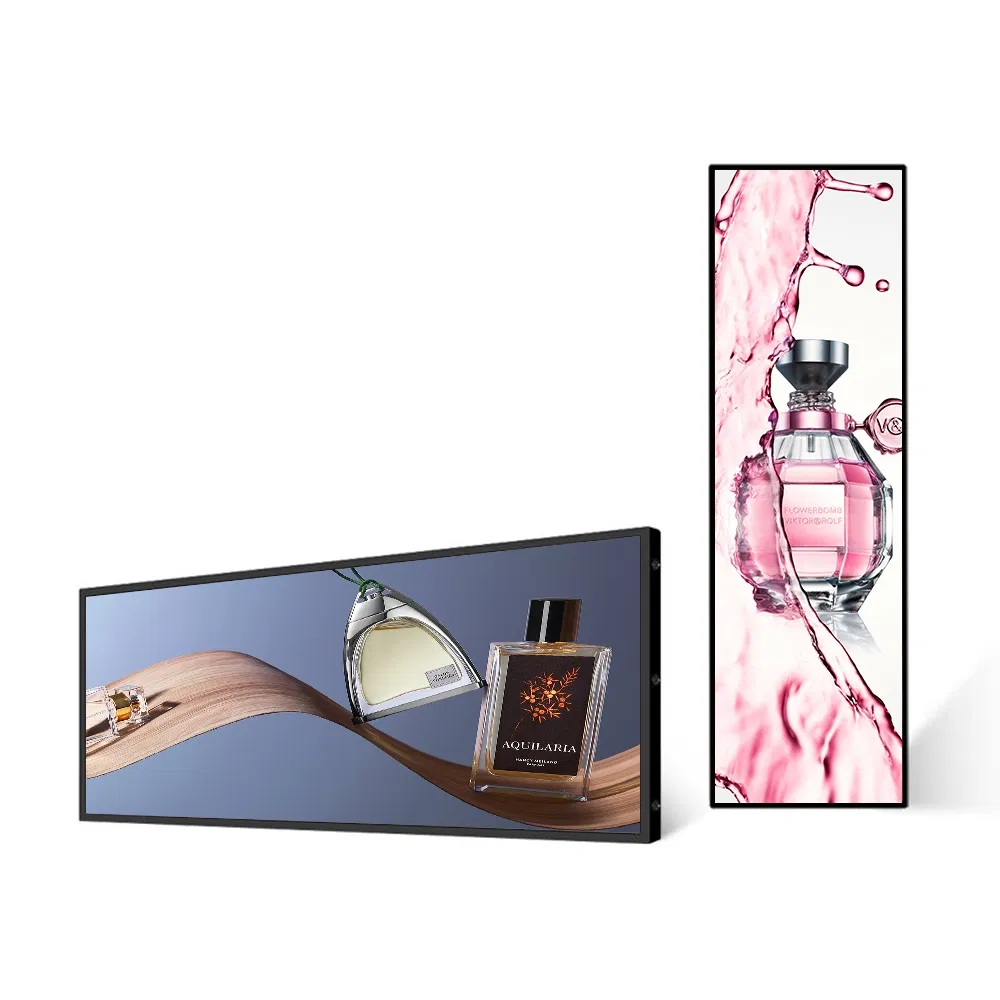 ODM/OEM Screen Ultra Wide Bar Panel Strip LCD Display for Supermarket Shelves Advertising Signage Modules