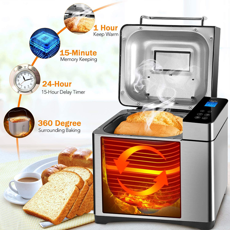 Home Bread Maker Multi-Functional Fully Automatic Kneading and Fermenting Dough Small Breakfast Toast Hot Sale