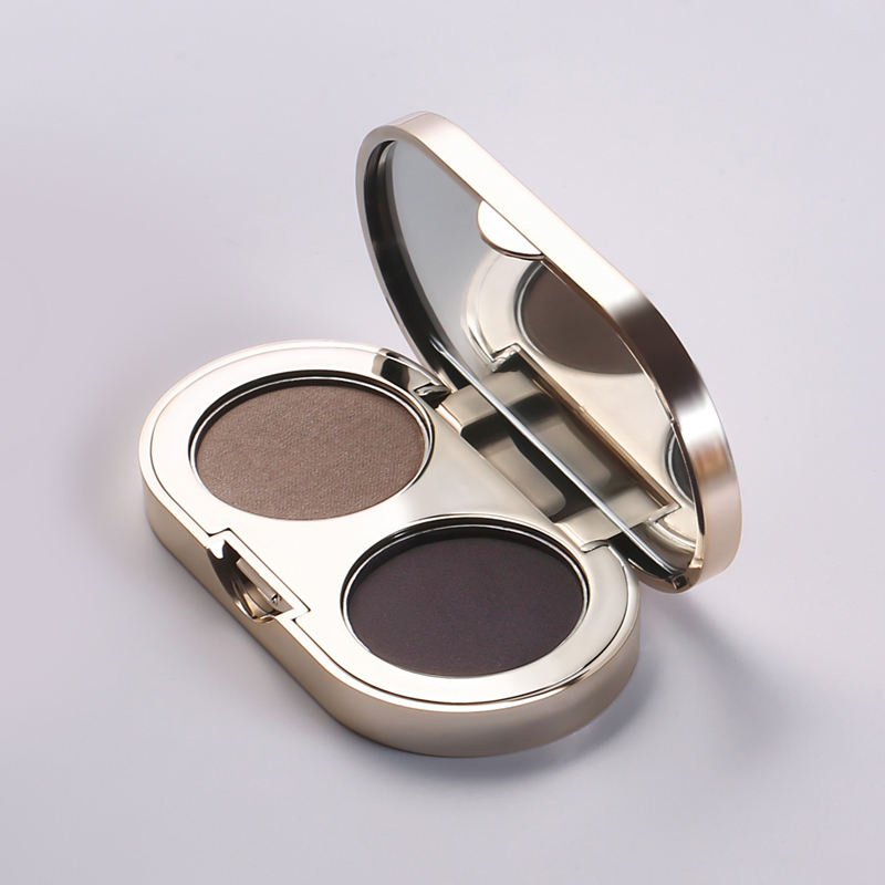 Dsm 2 Colors Black Shaping Eyebrow Pencil Powder with Brush Set