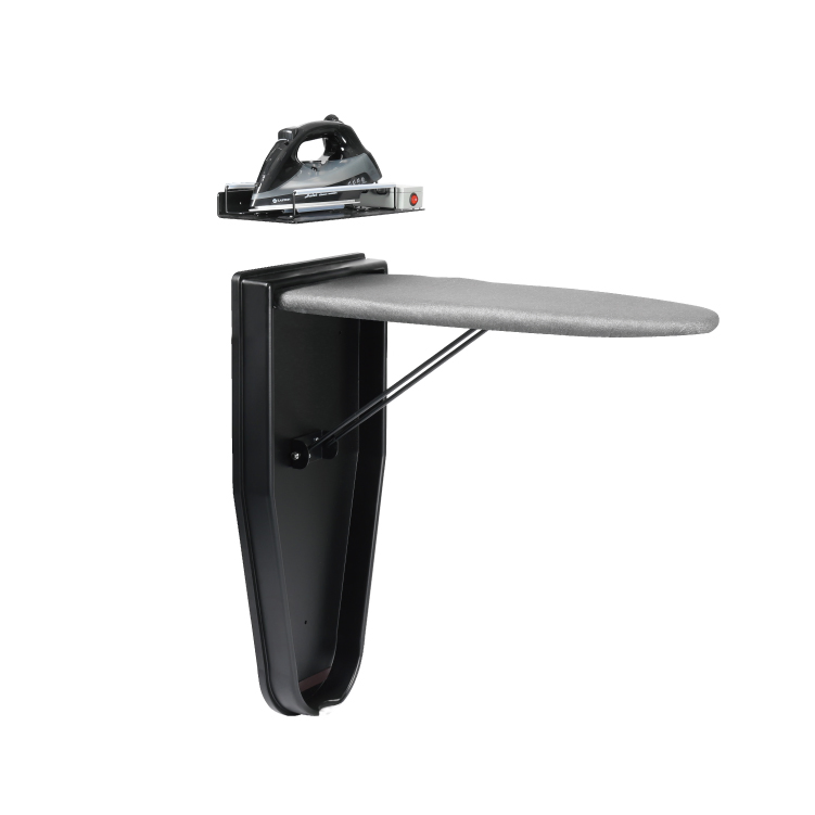Hotel Guest Room Steam Iron and Wall Mounted Ironing Board