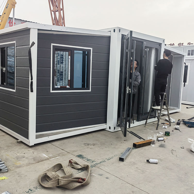 2 Bedroom Container House Folding Mobile Hospital Home Collapsible Living Room Plan Foldable Portable Container House with Toilet