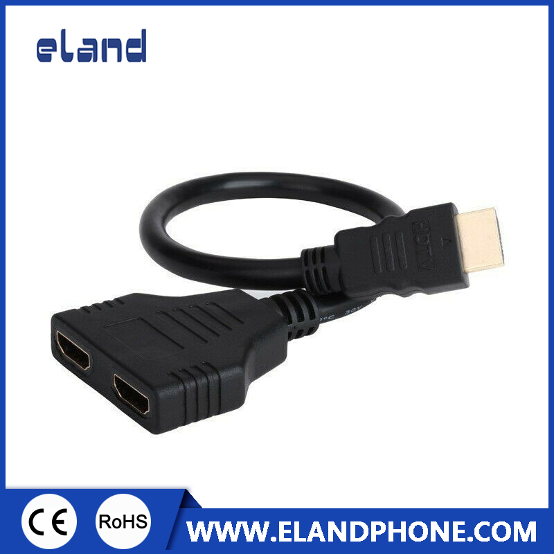 HDMI-сплиттер кабель, 30 см, черный