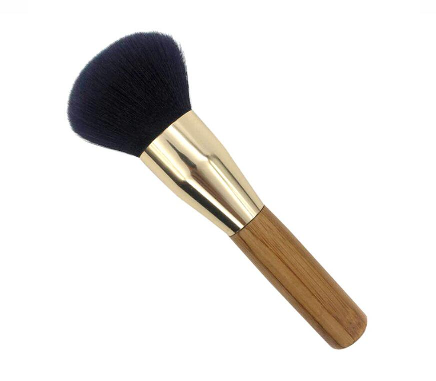 OEM Design High Quality Wooden Handle Powder Brush with Soft Synthetic Hair