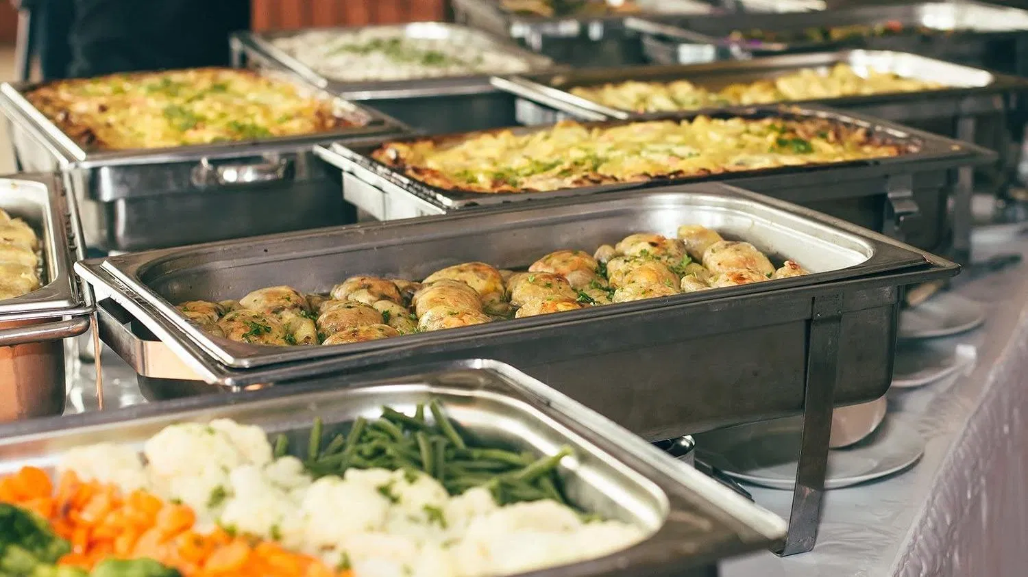 Catering Hot Food Warmer Buffet Server Equipment Rectangular Stainless Steel Chafing Dishes