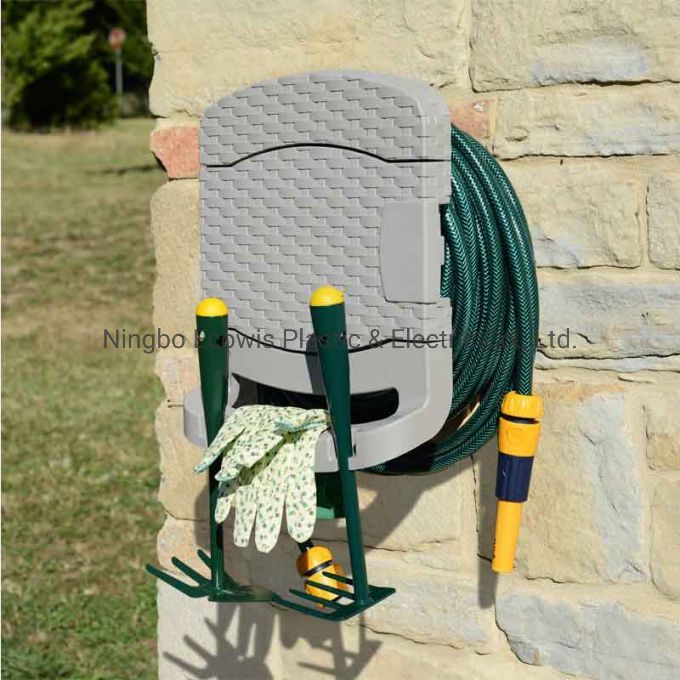 Garden Hose Holder with Storage Cabinet