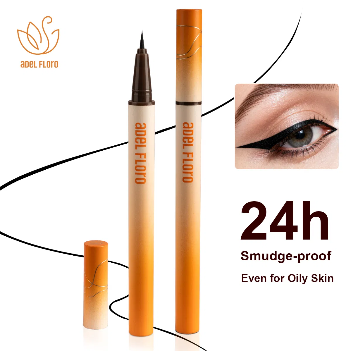 Best Permanent Hypoallergenic Natural Vegan Brown Black Waterproof Smudge-Proof Good Liquid Eyeliner