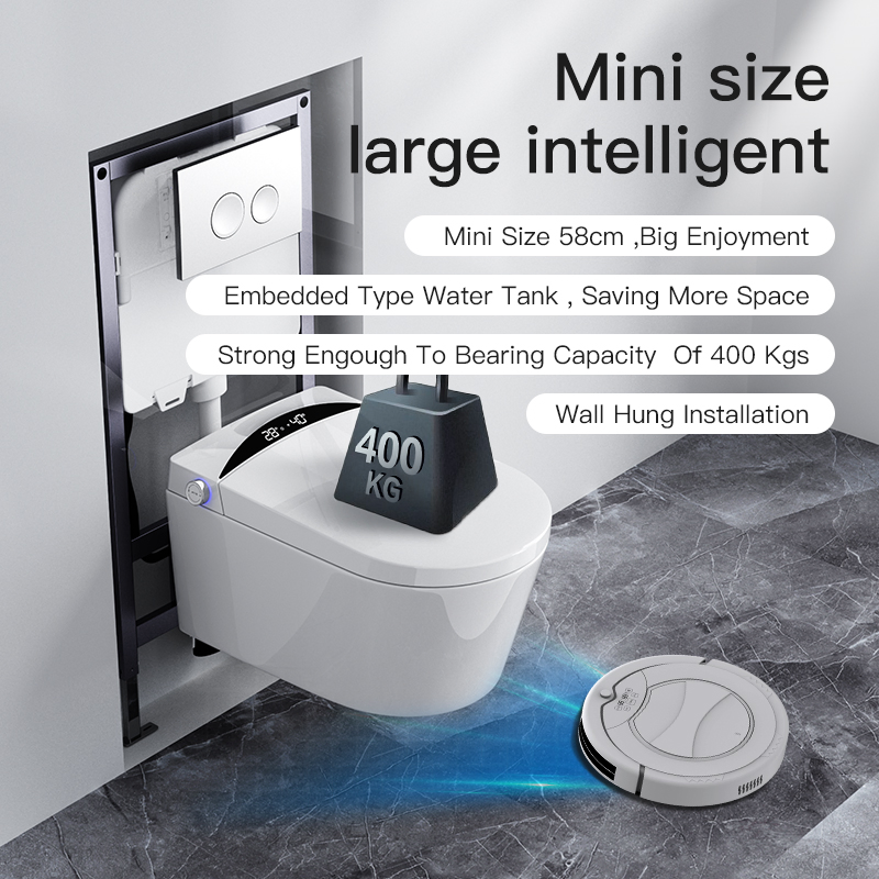 New Design Modern Automatic Toilet Bowl Bathroom Ceramic Wc Intelligent Wall Hung Mounted Smart Toilets