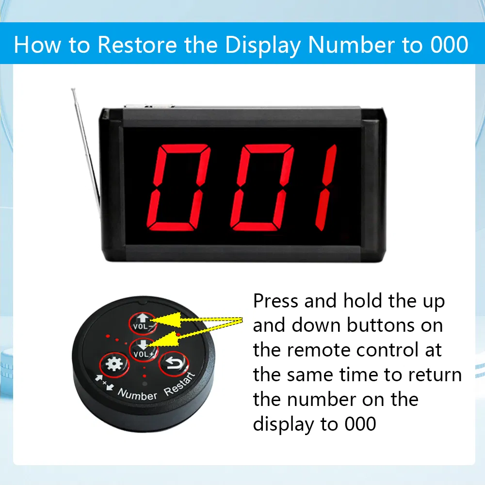 Wireless Number Calling System Restaurant Pager Queue Management System Thermal Printer