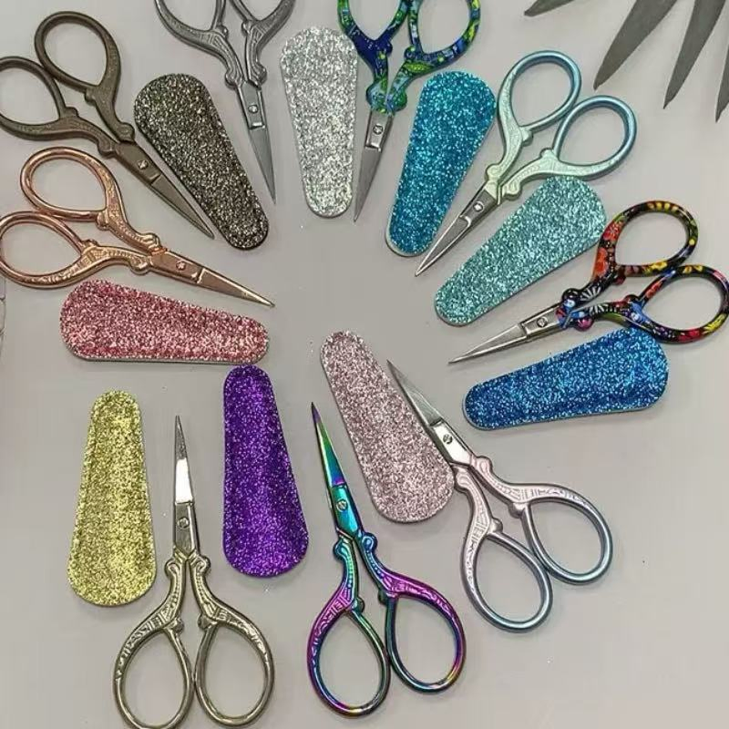 Factory Wholesale Vintage Household Embossed Small Phoenix Scissors Craft Beauty Small Scissors