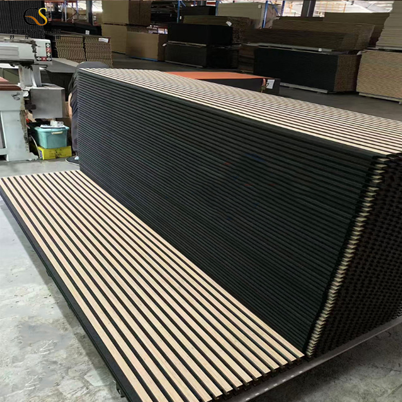 Customized Color Modern Decoration Wood Slat Acoustic Wall Panel for Indoor