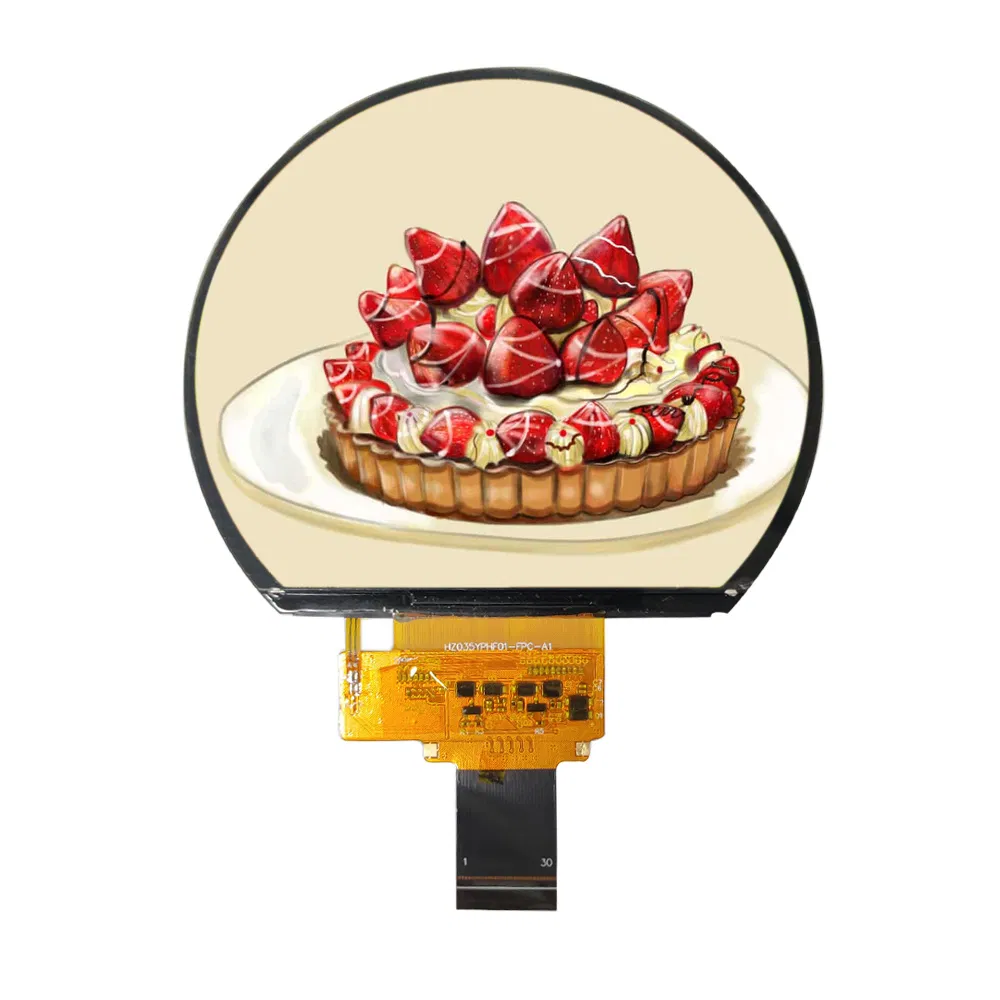 3.54" Fan-Shaped IPS TFT 800× 640 for Smart Watches Mipi/RGB Interface LCD Display Module
