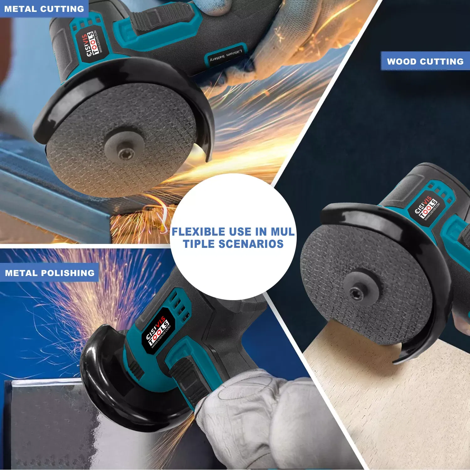 Аккумуляторная угловая шлифмашина с бесщеточным мотором