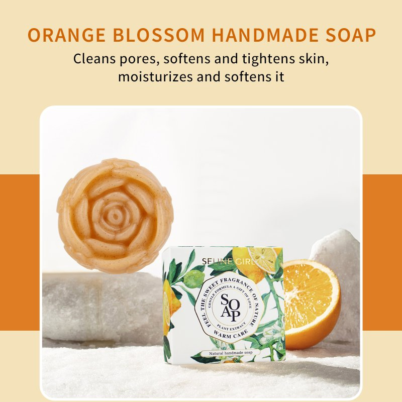 Seline Girl 80g Chinese Color Box Orange Blossom Essential Oil Soap